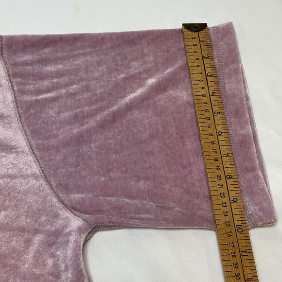 We The Free People Valerie Velvet Oversized Tee Medium Top Purple Boxy Velour - Picture 7 of 10